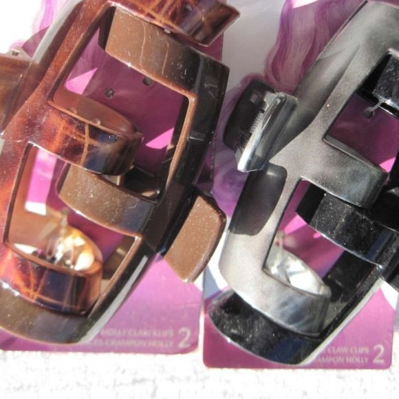 2 Goody Large Plastic Holly Jaw Claw Clips 6 Teeth Extra Inside Thick Hair Grip - Picture 4 of 16